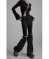 Asymmetric Cut-Out Hook Cardigan